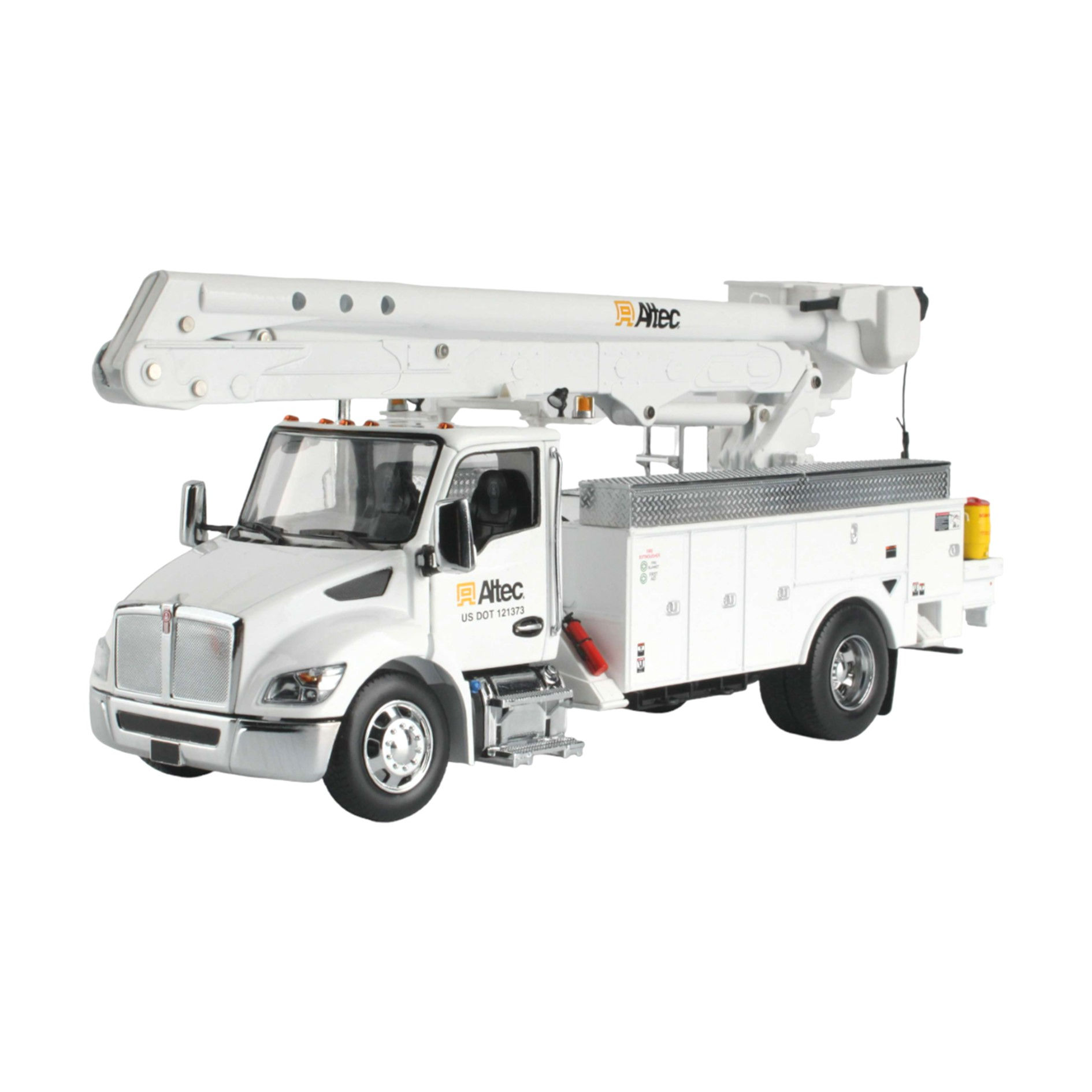 Camión de servicio Kenworth T380 con antena Altec AA55 en blanco