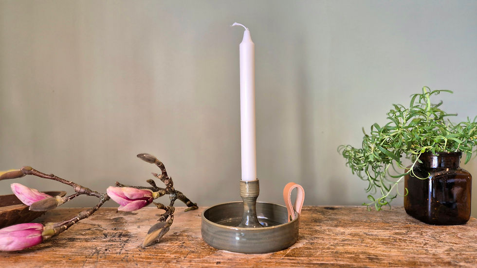 Miniatyrbilde: Kammerstake, skoggrønn porselen, rett skål