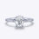 Vintage Dainty Pavé Shank 4-Prong Soliaire Diamond Engagement Ring