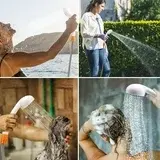 Thumbnail: Portable Camp Shower Pump with Detachable USB Rechargeable Batteries