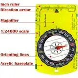 Thumbnail: Hiking Backpacking Compass - Advanced Scout Compass Camping and Navigation