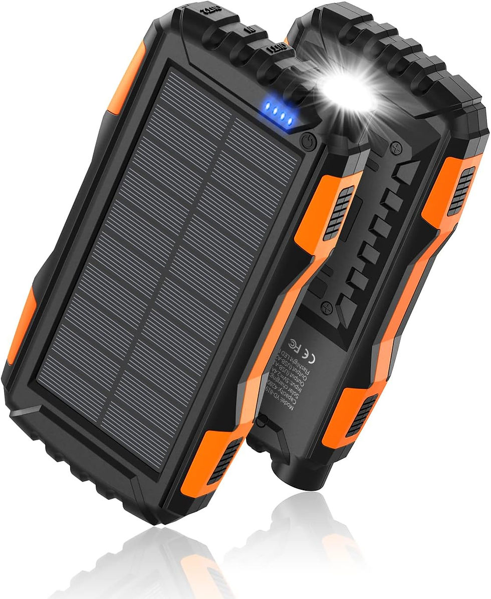copy of Solar Fast Charger Power Bank, 42800mAh - Orange