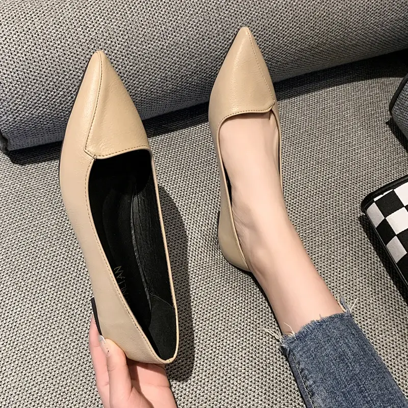 Miniatura: Women Fashion Pointed Toe Slip on Shoes Summer Woman Loafers Comfortable Ladies 