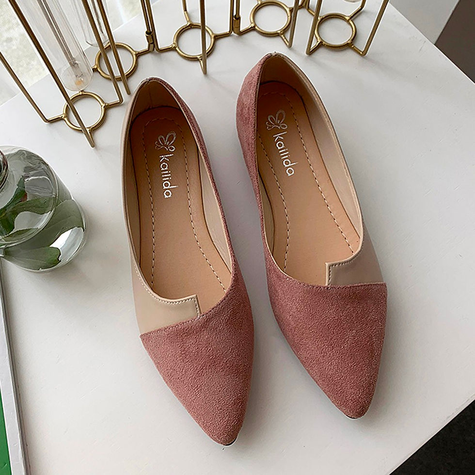 Miniatura: Women Shoes Fashion Splice Mule Flats Pointed Toe Ballerina Ballet Flat Shoe Zap