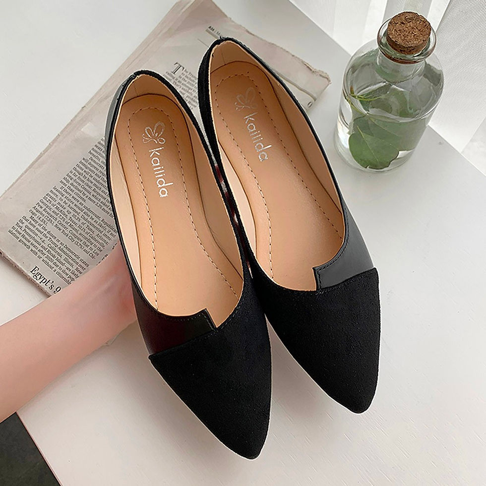 Miniatura: Women Shoes Fashion Splice Mule Flats Pointed Toe Ballerina Ballet Flat Shoe Zap