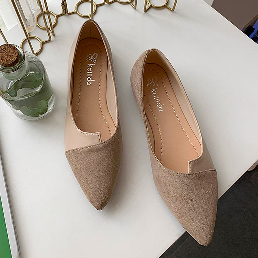 Miniatura: Women Shoes Fashion Splice Mule Flats Pointed Toe Ballerina Ballet Flat Shoe Zap