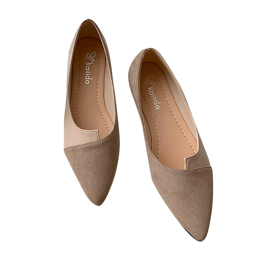 Miniatura: Women Shoes Fashion Splice Mule Flats Pointed Toe Ballerina Ballet Flat Shoe Zap