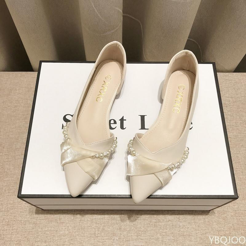 Miniatura: Pearl Ladylike Temperament Pointed Pointed Women's Single Shoes New Season Summe