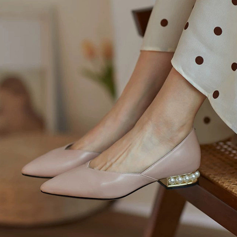 Miniatura: Comemore Summer Women Pumps Low Heel Slip on Shoes for Girls Elegant Ballet Flat