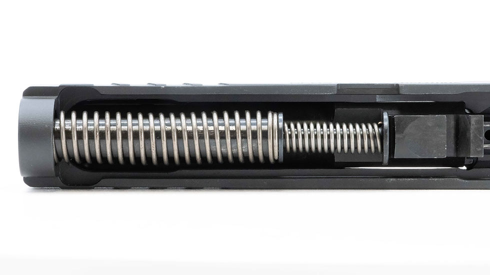 Part of the Bersa BP9FS's soft recoil experience could be the beefy dual-spring recoil assembly featuring one spring already preloaded.