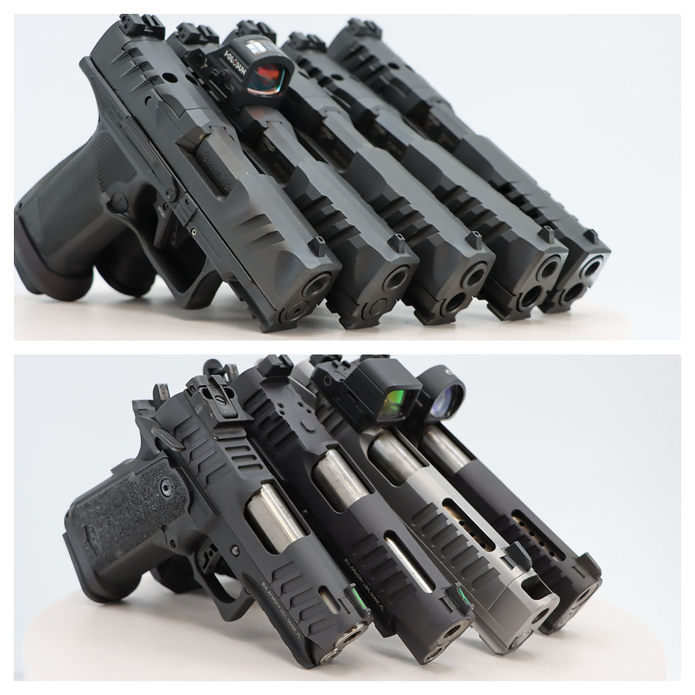 Five Walther PDPs and four BUL Armory pistols tested