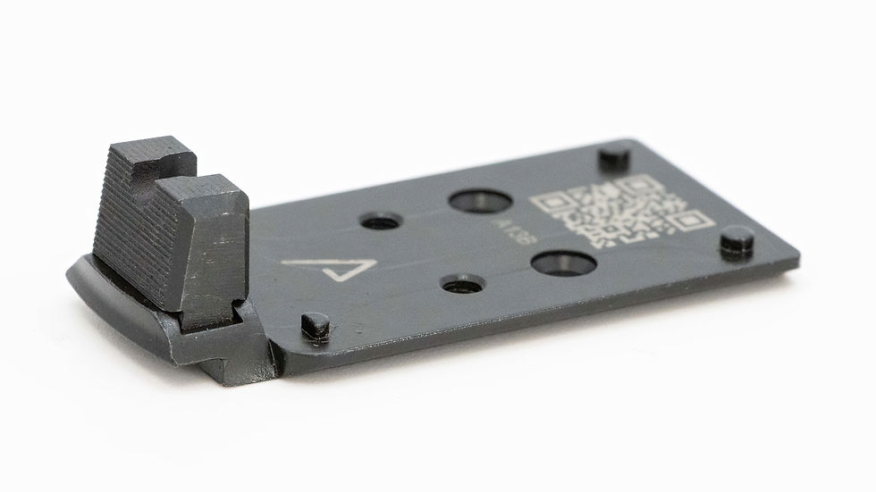 The Prodigy's included optics mounting plate retains the rear sight.
