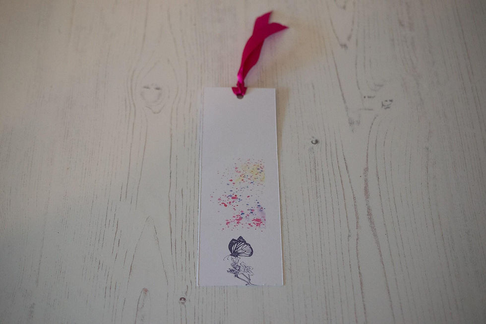 Thumbnail: Butterfly Bookmark handmade drawn Animal Butterfly Gift