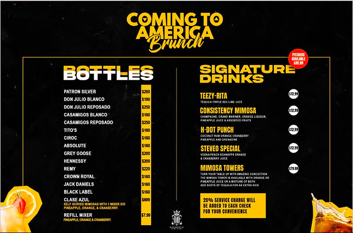 CTA Brunch Drink Menu