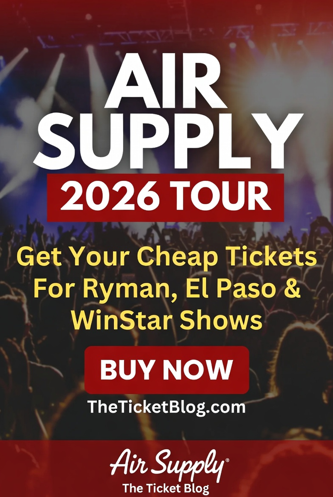 Air Supply 2026 Tour: Score Cheap Tickets for Ryman, El Paso & WinStar Shows