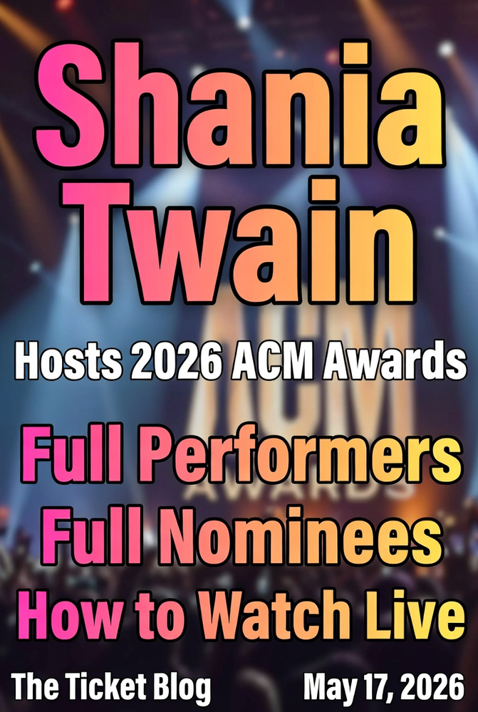 Shania Twain Hosts 2026 ACM Awards: Full Performers, Nominees & How to Watch Live