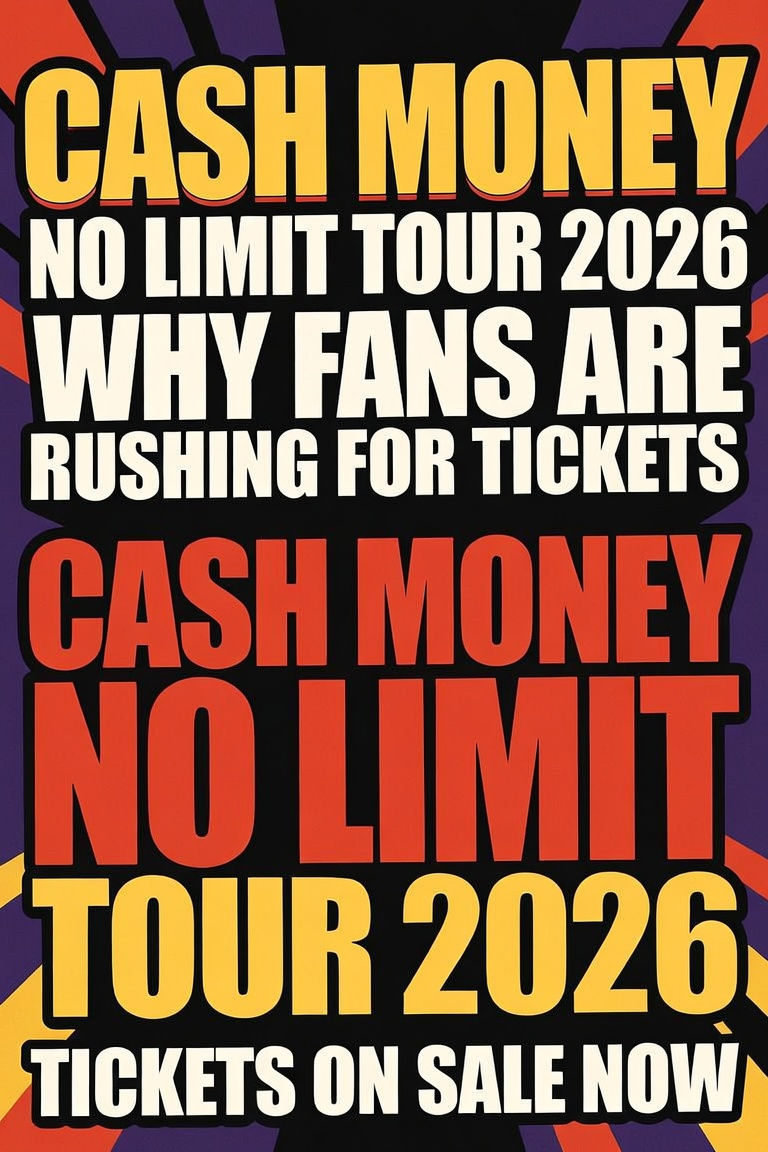 Cash Money No Limit Tour 2026, Cash Money No Limit tickets, Birdman Master P tour