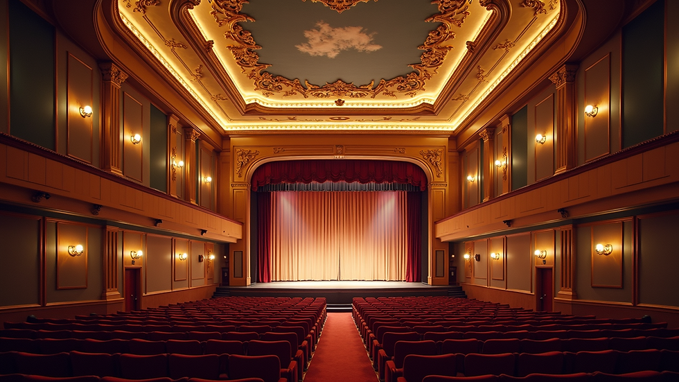 Eye-level view of Bellco Theatre showcasing its grandeur