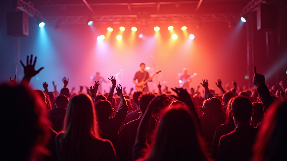 Wide angle view of a lively concert crowd enjoying a Blackberry Smoke performance