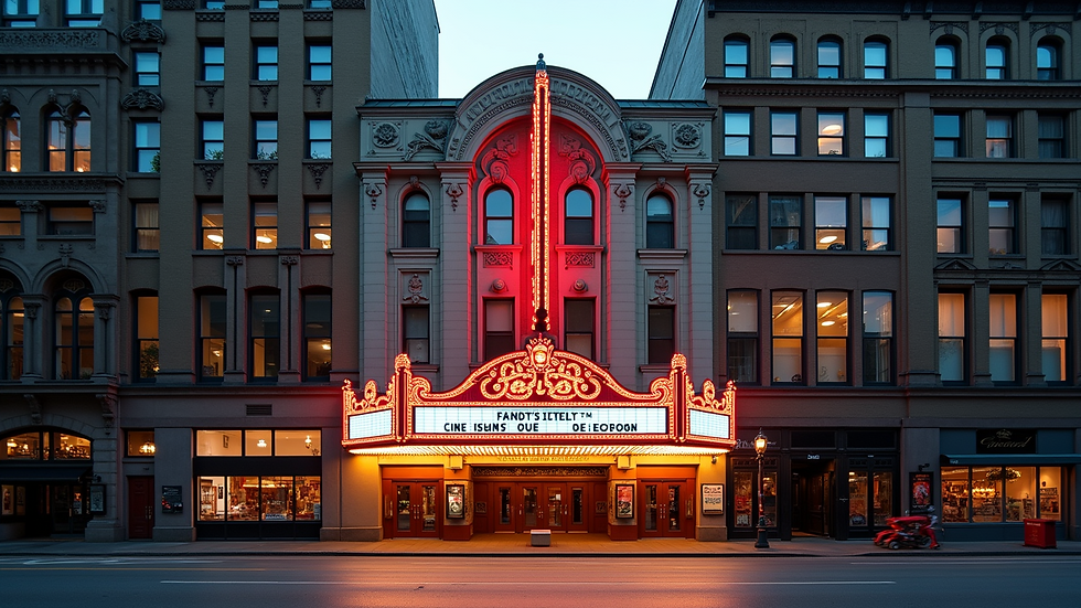 High angle view of the Pabst Theater exterior