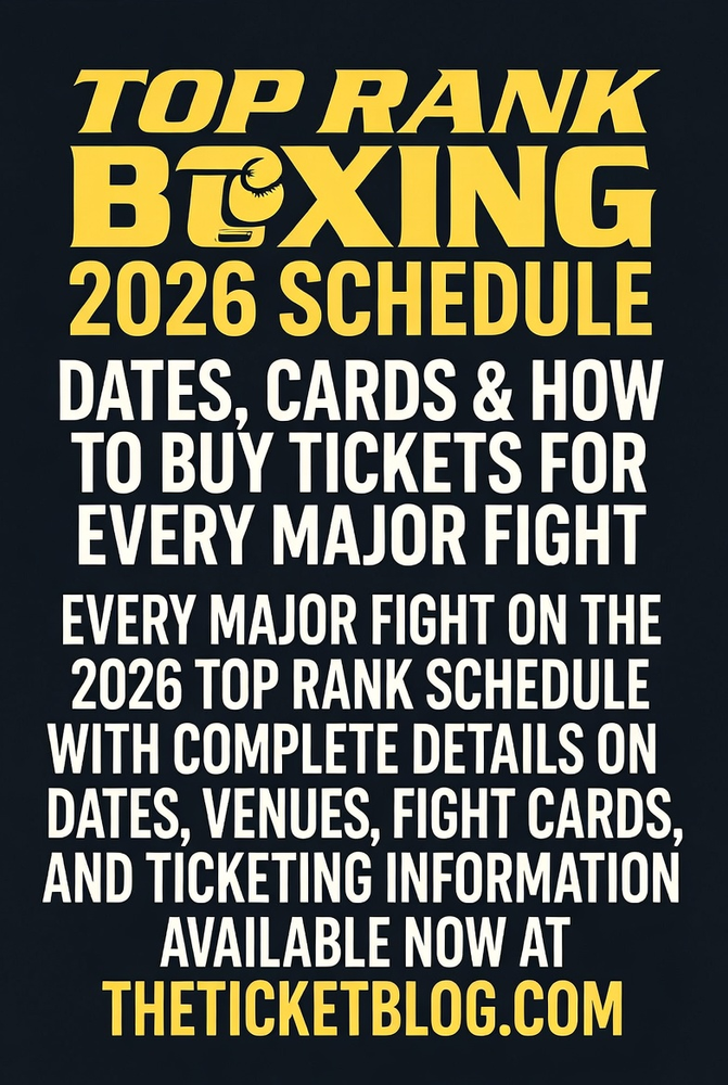 Top Rank Boxing 2026 Schedule: Dates, Cards & How to Buy Tickets for Every Major Fight