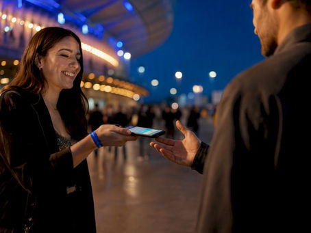 Fans completing a digital ticket handoff