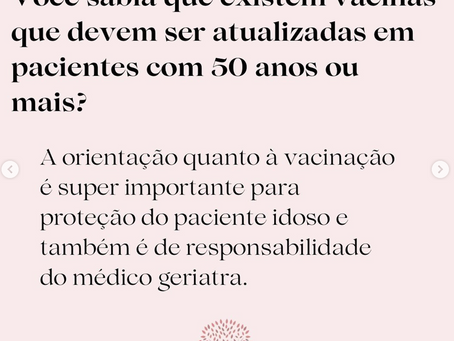 Vacinas recomendadas para Idosos