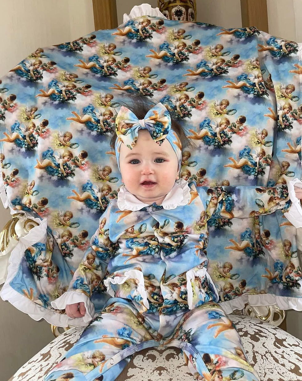 Thumbnail: Girl's Angel Cherub baby set