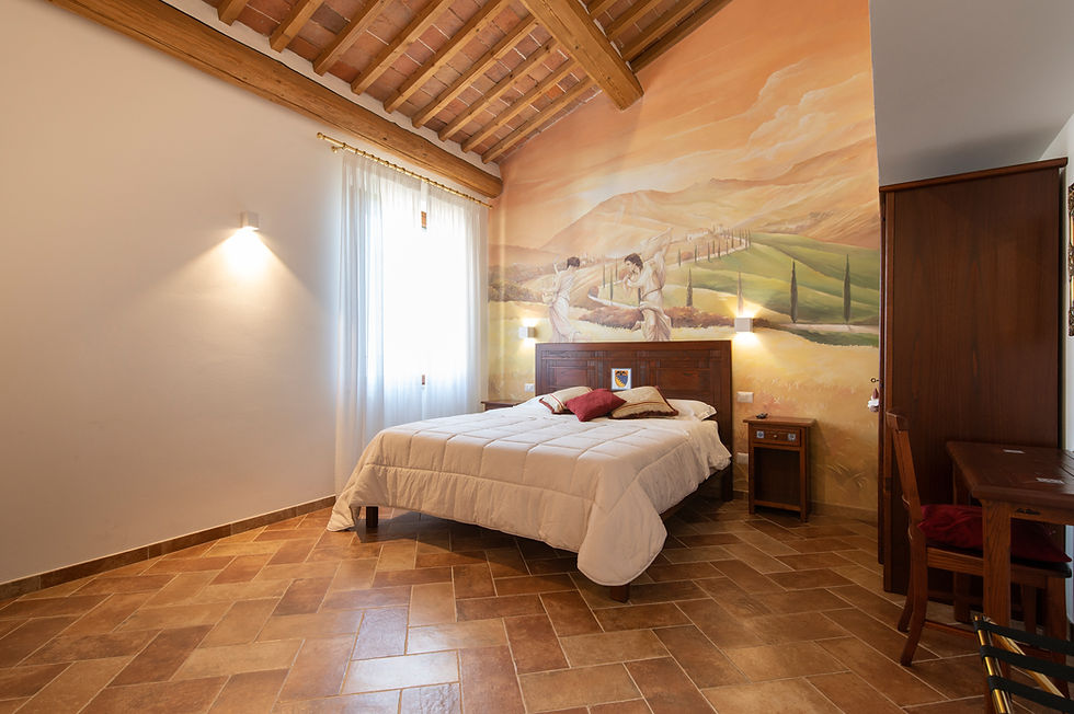 Eye-level view of a cozy room at Dimora Petrucci showcasing elegant decor