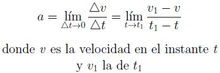 Velocidad instantánea método analítico