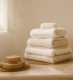 Folded towels for a move-in ready home