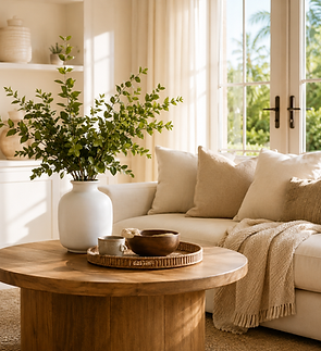 Polished, refreshed living room