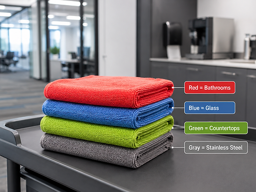 Commercial cleaning cloths