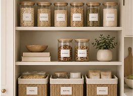 Pantry reset with labeling system