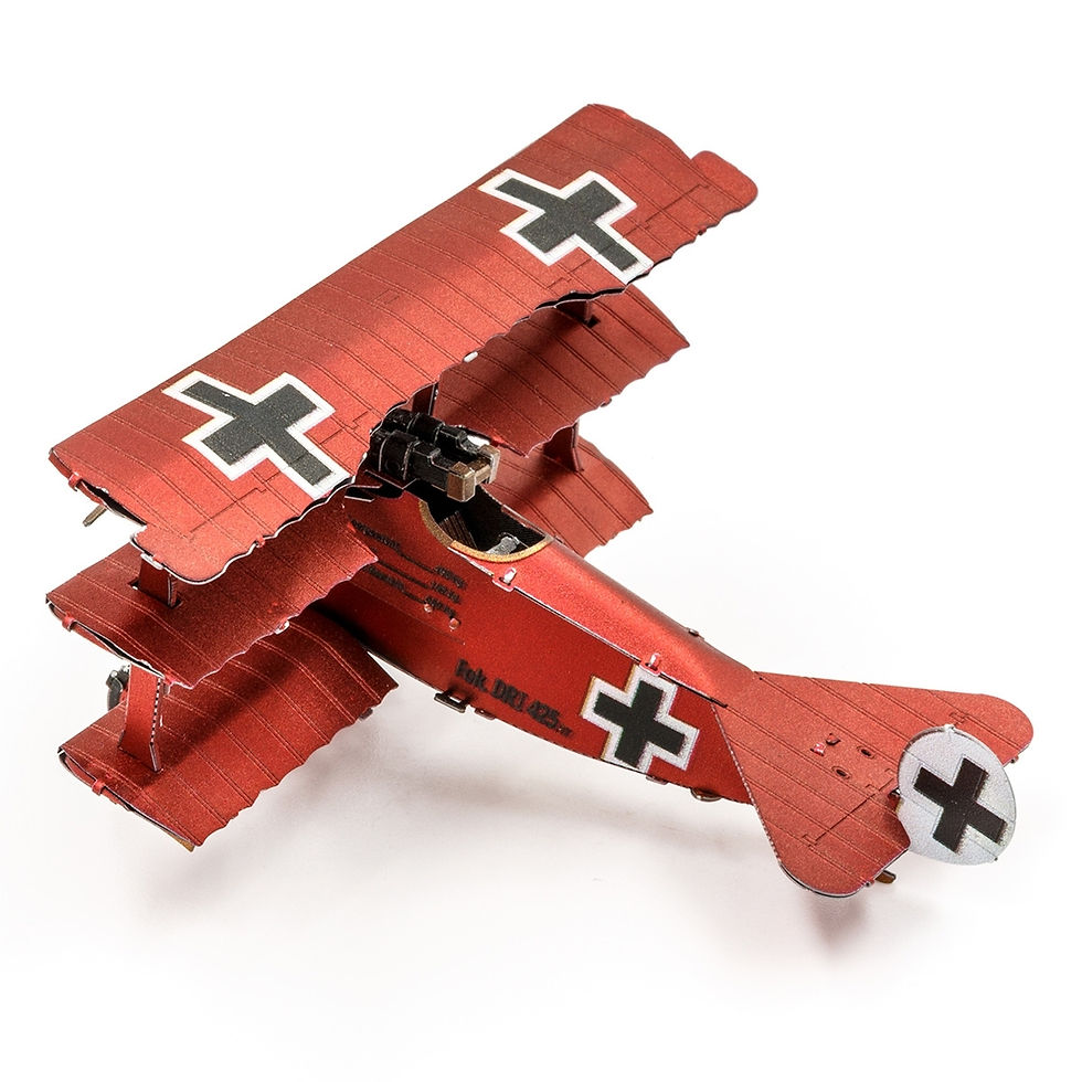 Thumbnail: Baron Von Richthofen Tri-Wing Fokker - Metal bouwpakket