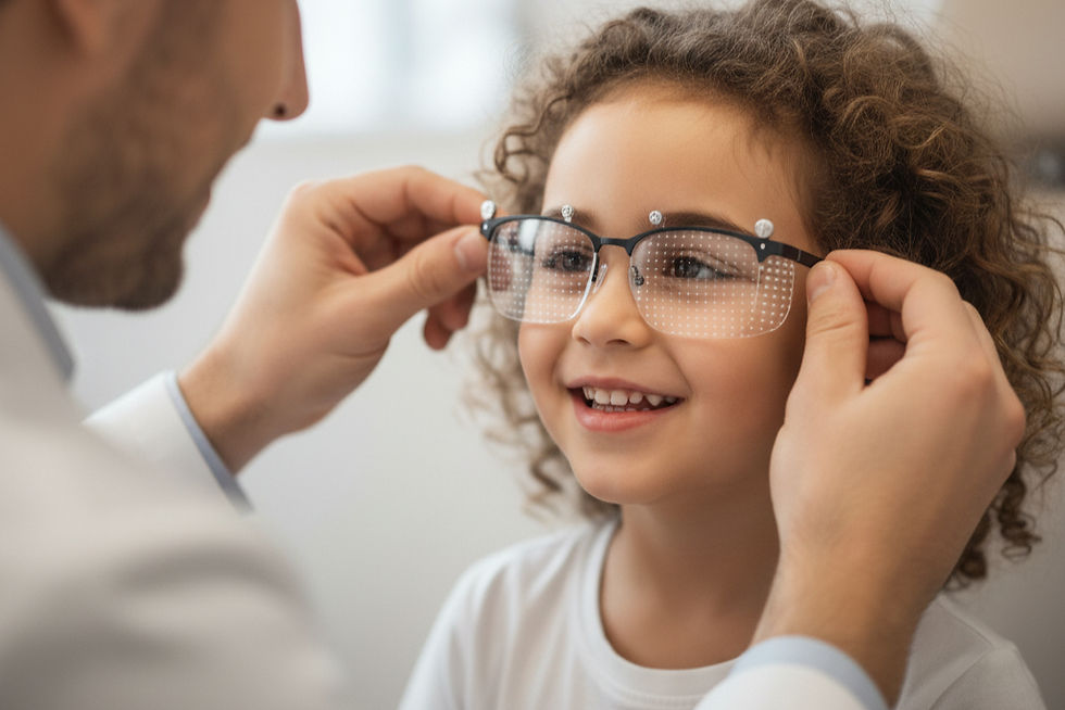 Girl with spectacles, accompanying article on myopia control options for kids