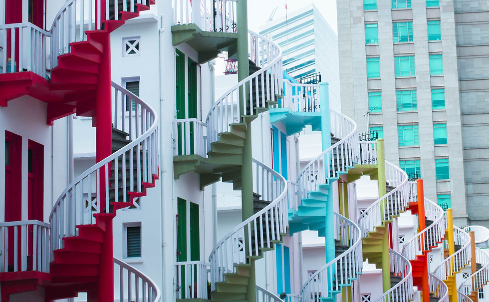 Colourful Spiral Stairs