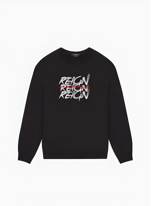 [GRAVER]★BIG LETTERING SIGNED SWEATSHIRT Alexander Reign Black Graffiti Sweatshirt | Alexander Reign