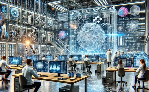 DALL·E 2024-07-18 10.39.13 - A detailed and dynamic scene representing studies on innovati