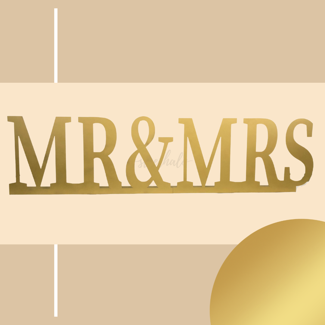 MR & MRS dorado grande