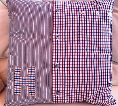 Erinnerungskissen aus Hemdstoffen