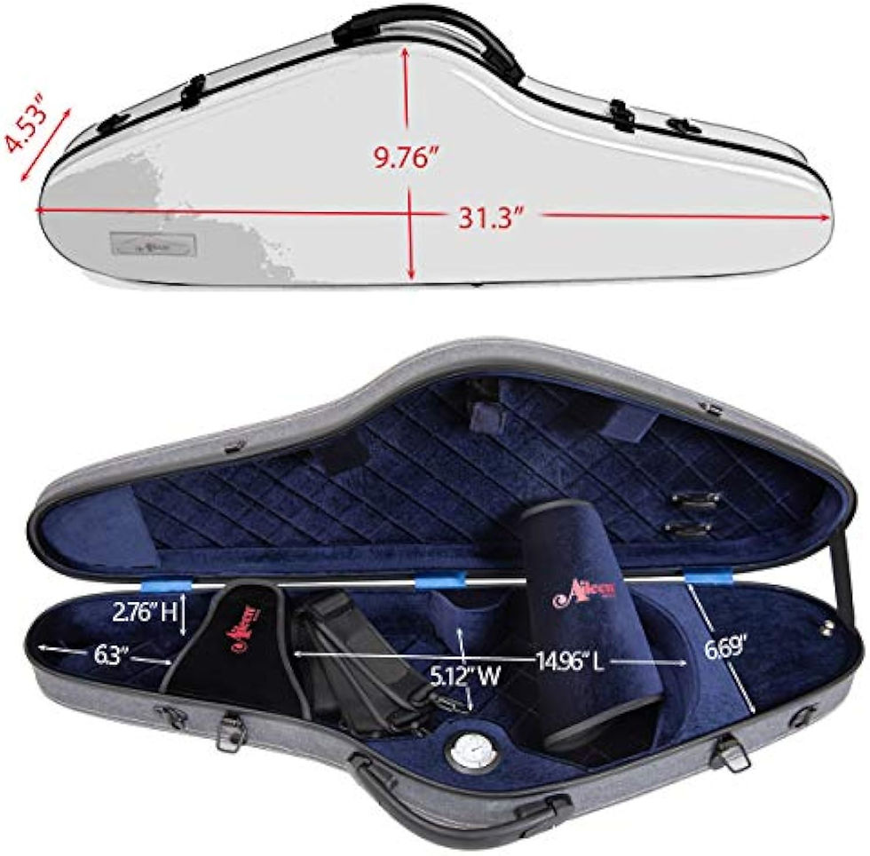 Thumbnail: Aileen Violin Hard Case 4/4 Full Size Luxury with Hygrometer Suspension,Purple