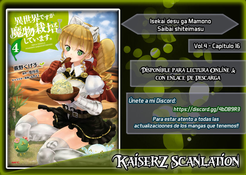 Isekai desu ga Mamono Saibai shiteimasu Capítulo 16