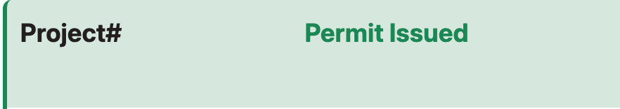 Customer Portal screenshot showing "Permitted" status on a Project