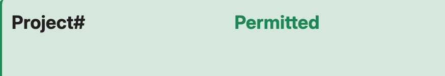 Customer Portal screenshot showing "Permit Issued" status on a Project