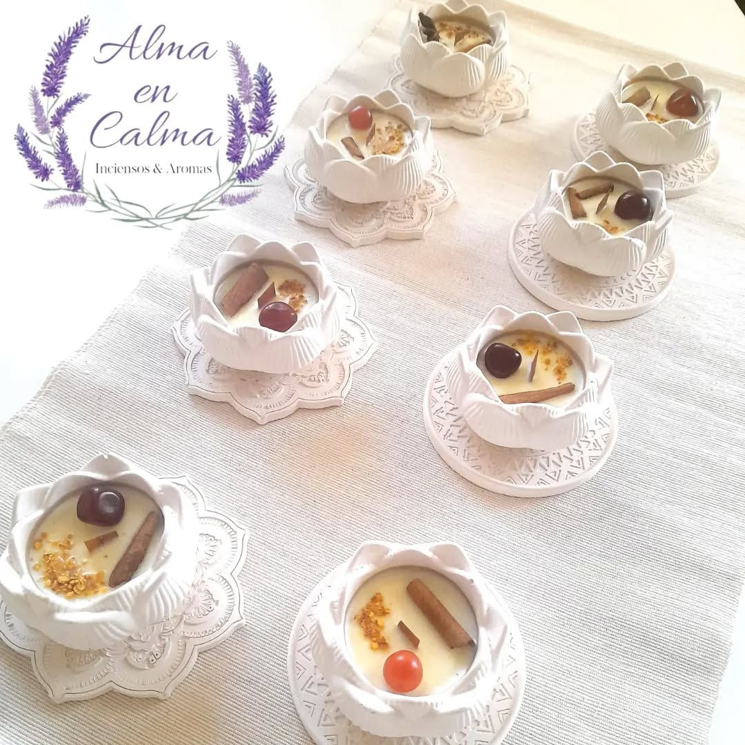 VELAS DE SOJA FLOR DE LOTTO HOPONOPONO