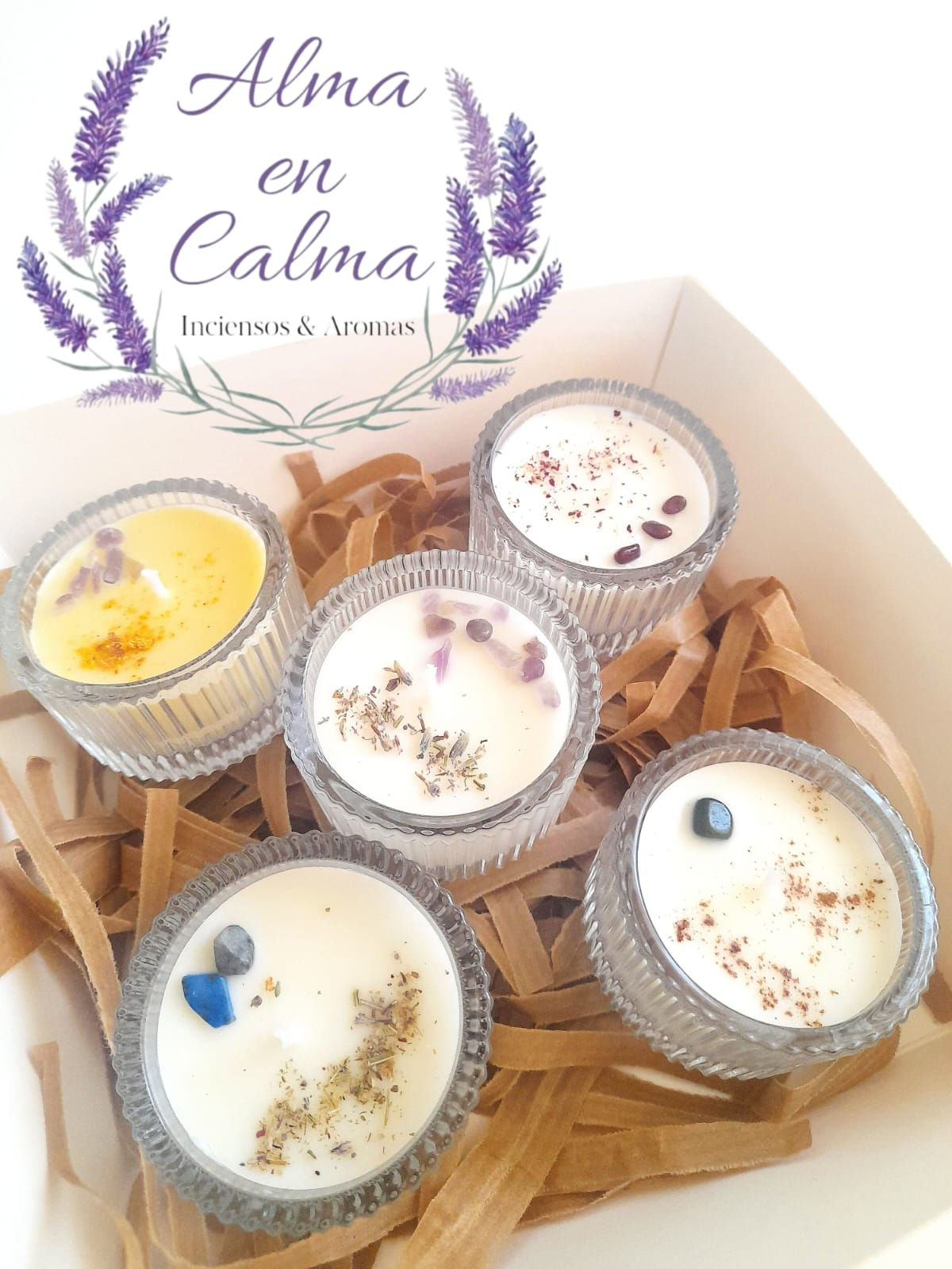 PACK 5 MINI VELAS DE CERA DE SOJA