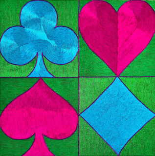 playing card motif artwork