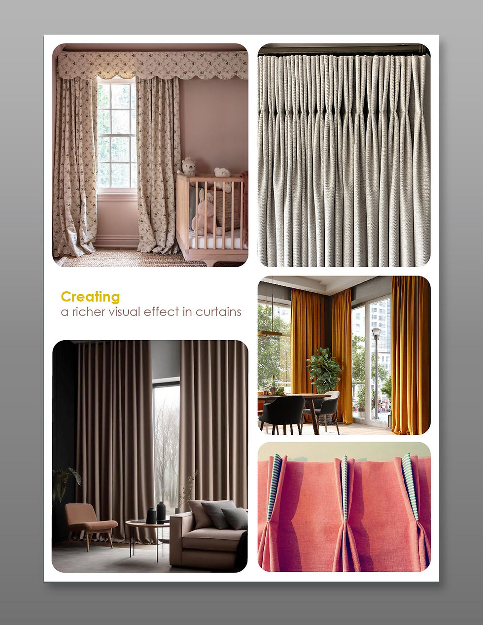 【 創造更豐富的窗簾視覺感 】