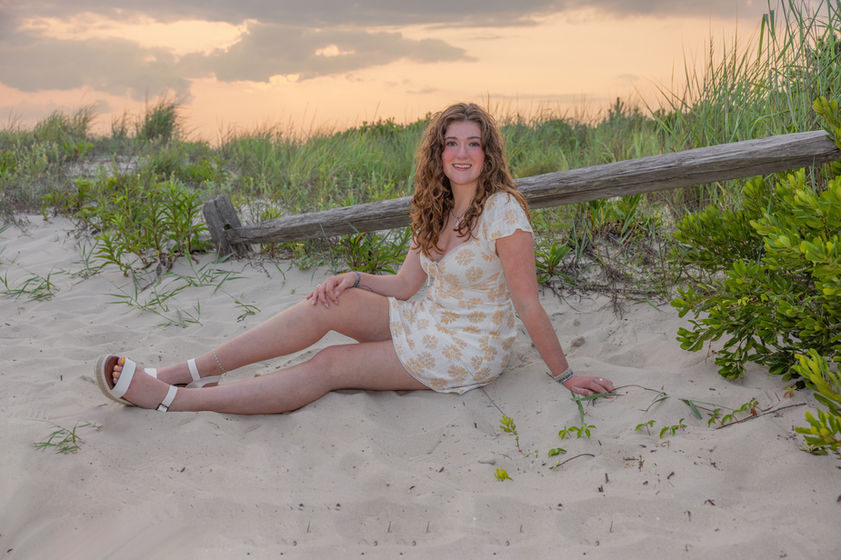 beautiful senior portraits on the beach in cape may nj